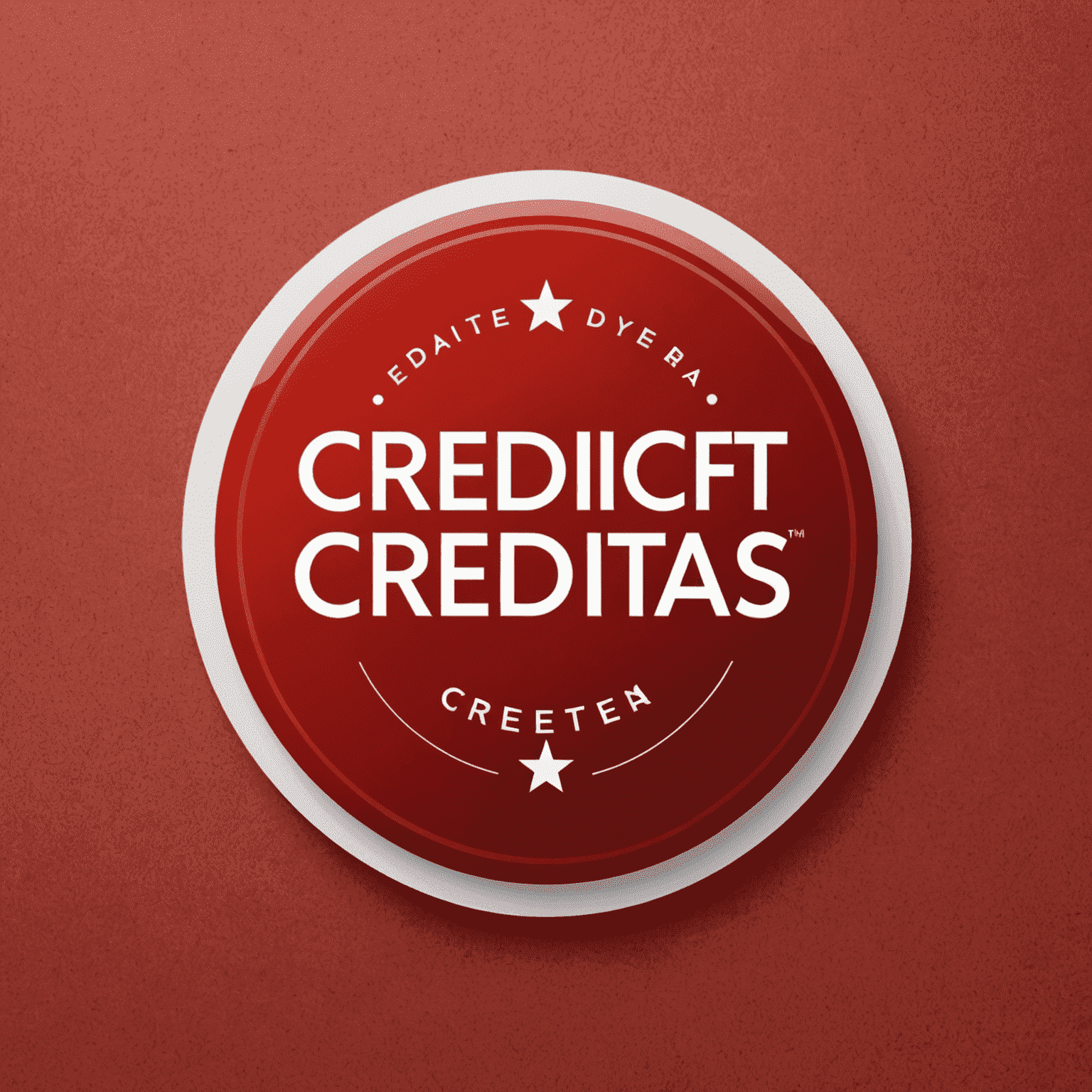 Logo Creditas - červené pozadí s bílým textem