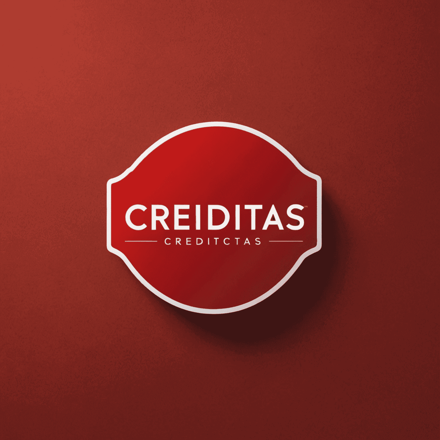 Logo Creditas - červené pozadí s bílým textem