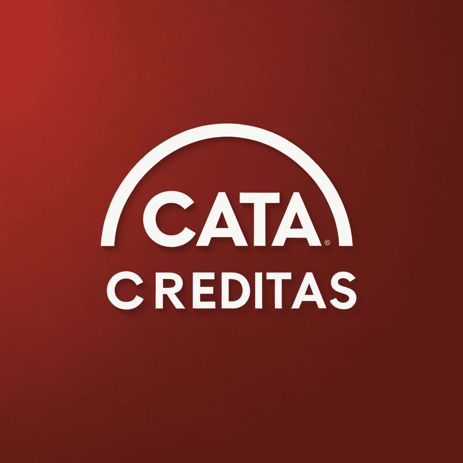 Logo Creditas - červené pozadí s bílým textem