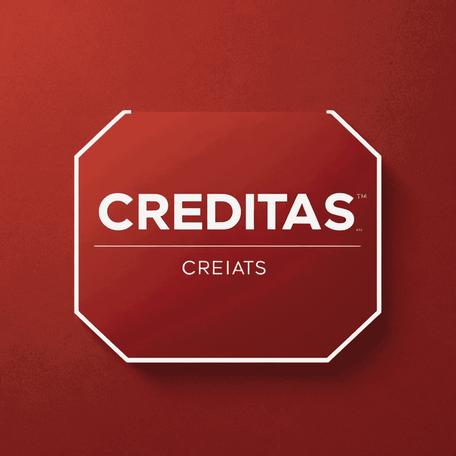 Logo Creditas - červené pozadí s bílým textem