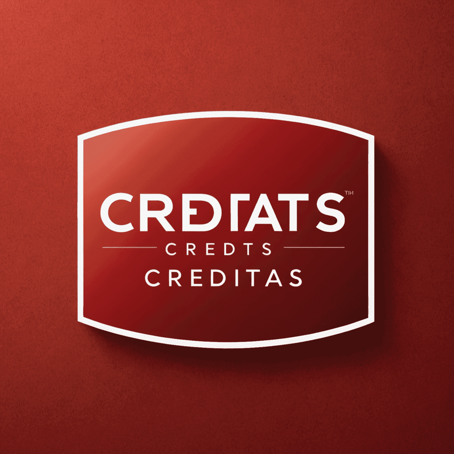 Logo Creditas - červené pozadí s bílým textem