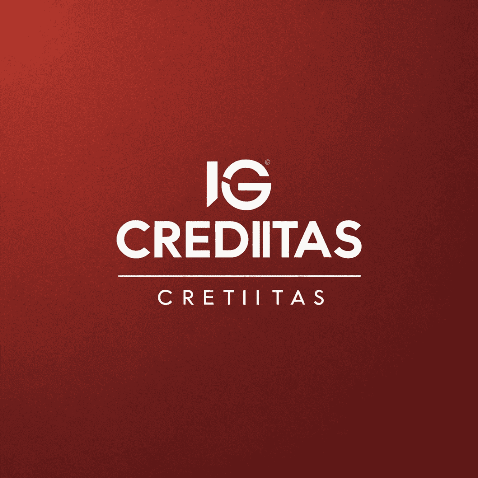 Logo Creditas - červené pozadí s bílým textem